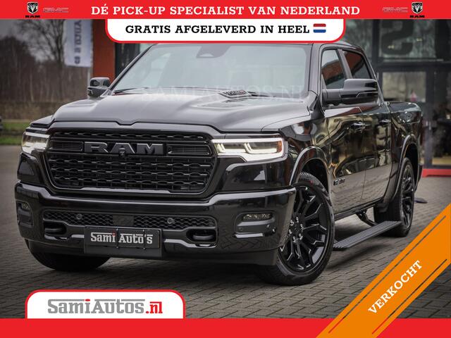Dodge 1500 Ram LIMITED SPORT DE MEEST LUXUEUZE PICK UP HIGH OUTPUT H.O 540PK 706 Nm 2025 | XB9 | MASSAGE | BOM VOL | CREW CAB | DUBBELE CABINE | GRIJSKENTEKEN | VOORRAAD NR 2303 - 7694