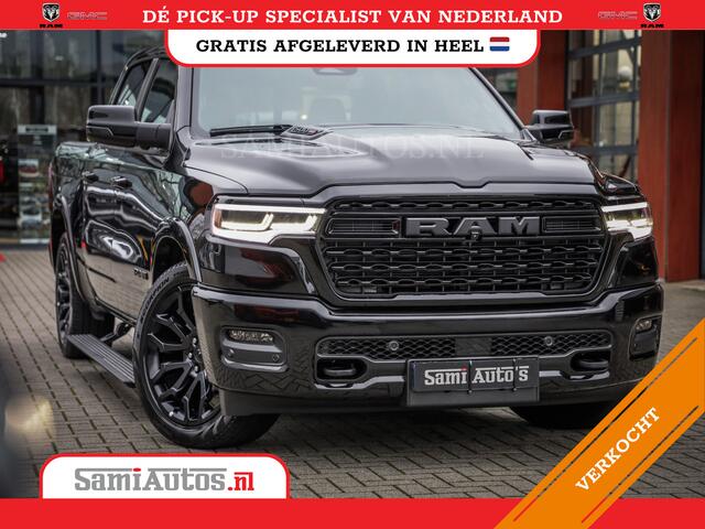 Dodge 1500 Ram LIMITED SPORT DE MEEST LUXUEUZE PICK UP HIGH OUTPUT H.O 540PK 706 Nm 2025 | XB9 | MASSAGE | BOM VOL | CREW CAB | DUBBELE CABINE | GRIJSKENTEKEN | VOORRAAD NR 2303 - 7694