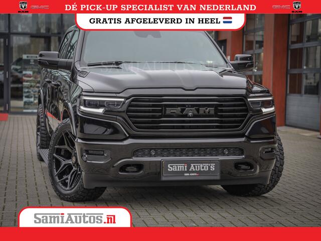 Dodge 1500 RAM LONGHORN| BLACK OPS | HUD & VIRTUAL | PRIJS MET LPG + HEAD UP ADG + DEKSEL + PANORAMADAK GWJ + LUCHTVERING SER + BOM VOL | LIMITED LONGHORN® | CREW CAB | DUBBELE CABINE | 5,7L V8 HEMI 402 PK 4X4 | 5 PERSOONS | GRIJSKENTEKEN | VOORRAAD NR 2185 - 9547