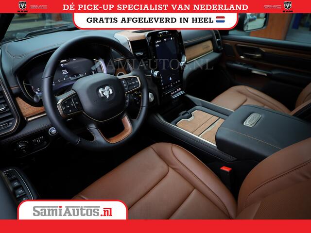 Dodge 1500 RAM LONGHORN| BLACK OPS | HUD & VIRTUAL | PRIJS MET LPG + HEAD UP ADG + DEKSEL + PANORAMADAK GWJ + LUCHTVERING SER + BOM VOL | LIMITED LONGHORN® | CREW CAB | DUBBELE CABINE | 5,7L V8 HEMI 402 PK 4X4 | 5 PERSOONS | GRIJSKENTEKEN | VOORRAAD NR 2185 - 9547