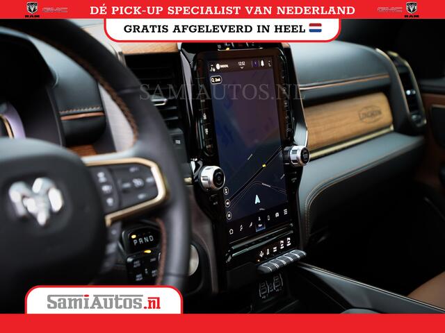 Dodge 1500 RAM LONGHORN| BLACK OPS | HUD & VIRTUAL | PRIJS MET LPG + HEAD UP ADG + DEKSEL + PANORAMADAK GWJ + LUCHTVERING SER + BOM VOL | LIMITED LONGHORN® | CREW CAB | DUBBELE CABINE | 5,7L V8 HEMI 402 PK 4X4 | 5 PERSOONS | GRIJSKENTEKEN | VOORRAAD NR 2185 - 9547