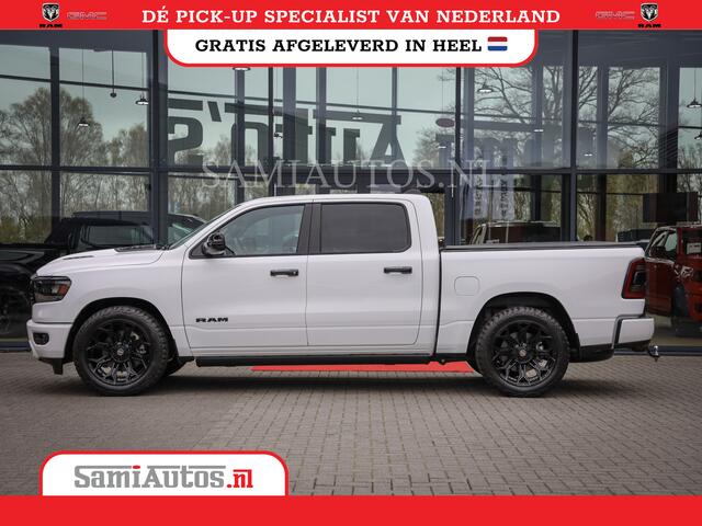 Dodge 1500 Ram LARAMIE NIGHT | NIEUW! BMP VRIJ | PANORAMA | LPG | HUD | VIRTUAL | LUCHTVERING | 360CAM | DODE HOEK | 5.7 V8 HEMI 402PK 4x4 | CREWCAB 5 PERSOONS | GRIJSKENTEKEN | VOORRAAD NR 2147 - 4802
