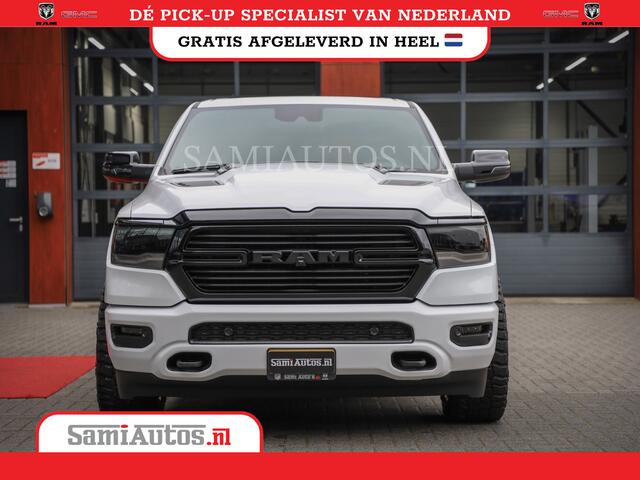 Dodge 1500 Ram LARAMIE NIGHT | NIEUW! BMP VRIJ | PANORAMA | LPG | HUD | VIRTUAL | LUCHTVERING | 360CAM | DODE HOEK | 5.7 V8 HEMI 402PK 4x4 | CREWCAB 5 PERSOONS | GRIJSKENTEKEN | VOORRAAD NR 2147 - 4802