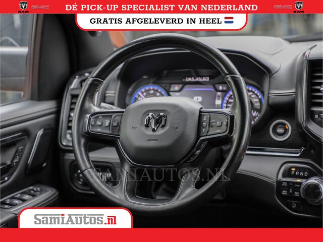 Dodge 1500 Ram LIMITED RAMBOX | LUCHTVERING | 5.7 V8 4X4 | MULTI TAILGATE | HUD | ADAPTIVE CRUISE | EERSTE EIGENAAR | LPG PRINS | 3500KG 360 CAMERA | LANE ASSIST | MEMORY SEATS | DUBBELE CABINE | CREWCAB