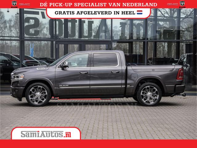 Dodge 1500 Ram LIMITED RAMBOX | LUCHTVERING | 5.7 V8 4X4 | MULTI TAILGATE | HUD | ADAPTIVE CRUISE | EERSTE EIGENAAR | LPG PRINS | 3500KG 360 CAMERA | LANE ASSIST | MEMORY SEATS | DUBBELE CABINE | CREWCAB