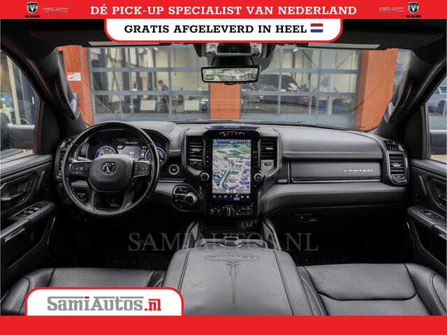 Dodge 1500 Ram LIMITED RAMBOX | LUCHTVERING | 5.7 V8 4X4 | MULTI TAILGATE | HUD | ADAPTIVE CRUISE | EERSTE EIGENAAR | LPG PRINS | 3500KG 360 CAMERA | LANE ASSIST | MEMORY SEATS | DUBBELE CABINE | CREWCAB