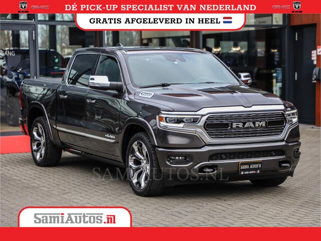 Dodge 1500 Ram LIMITED RAMBOX | LUCHTVERING | 5.7 V8 4X4 | MULTI TAILGATE | HUD | ADAPTIVE CRUISE | EERSTE EIGENAAR | LPG PRINS | 3500KG 360 CAMERA | LANE ASSIST | MEMORY SEATS | DUBBELE CABINE | CREWCAB