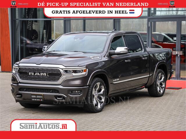 Dodge 1500 Ram LIMITED RAMBOX | LUCHTVERING | 5.7 V8 4X4 | MULTI TAILGATE | HUD | ADAPTIVE CRUISE | EERSTE EIGENAAR | LPG PRINS | 3500KG 360 CAMERA | LANE ASSIST | MEMORY SEATS | DUBBELE CABINE | CREWCAB