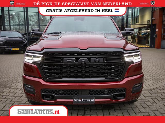 Dodge 1500 Ram LIMITED NIGHT 540PK 706 Nm 2025 | HIGH OUTPUT | XB9 | MASSAGE | BOM VOL | CREW CAB | DUBBELE CABINE | GRIJSKENTEKEN | DE MEEST LUXUEUZE en BEGEERDE Pick-up | VOORRAAD NR 2301 - 7424