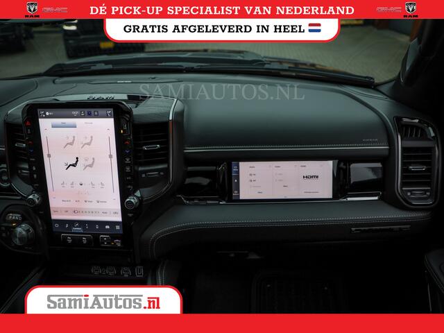 Dodge 1500 Ram LIMITED NIGHT 540PK 706 Nm 2025 | HIGH OUTPUT | XB9 | MASSAGE | BOM VOL | CREW CAB | DUBBELE CABINE | GRIJSKENTEKEN | DE MEEST LUXUEUZE en BEGEERDE Pick-up | VOORRAAD NR 2301 - 7424