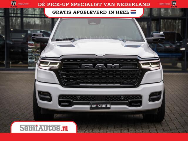 Dodge 1500 Ram LIMITED NIGHT H.O 540PK 706 Nm | XB9 | MASSAGE | BOM VOL | PWD IVORY | CREW CAB | DUBBELE CABINE | GRIJSKENTEKEN | DE MEEST LUXUEUZE en BEGEERDE Pick-up | VOORRAAD NR 2352 - 7649