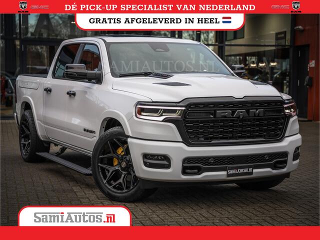 Dodge 1500 Ram LIMITED NIGHT H.O 540PK 706 Nm | XB9 | MASSAGE | BOM VOL | PWD IVORY | CREW CAB | DUBBELE CABINE | GRIJSKENTEKEN | DE MEEST LUXUEUZE en BEGEERDE Pick-up | VOORRAAD NR 2352 - 7649