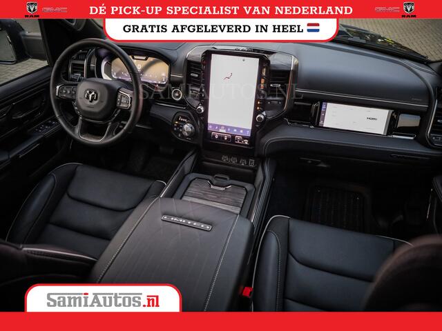 Dodge 1500 Ram LIMITED NIGHT H.O 540PK 706 Nm | XB9 | MASSAGE | BOM VOL | PWD IVORY | CREW CAB | DUBBELE CABINE | GRIJSKENTEKEN | DE MEEST LUXUEUZE en BEGEERDE Pick-up | VOORRAAD NR 2352 - 7649