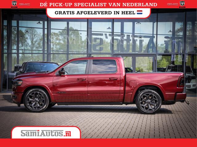 Dodge 1500 Ram LIMITED V8 5.7 HEMI | HUD | LUCHTVERING | PANORAMA | MWK MULTI TAILGATE | 360 CAM | ADAPTIVE CRUISE | 3500KG | HEADUP DISPLAY | DIGITAL MIRROR | CREWCAB | DUBBELE CABINE | NIGHT EDITION | HARMAN KARDON |