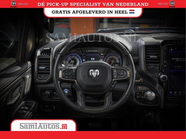 Dodge 1500 Ram LIMITED V8 5.7 HEMI | HUD | LUCHTVERING | PANORAMA | MWK MULTI TAILGATE | 360 CAM | ADAPTIVE CRUISE | 3500KG | HEADUP DISPLAY | DIGITAL MIRROR | CREWCAB | DUBBELE CABINE | NIGHT EDITION | HARMAN KARDON |