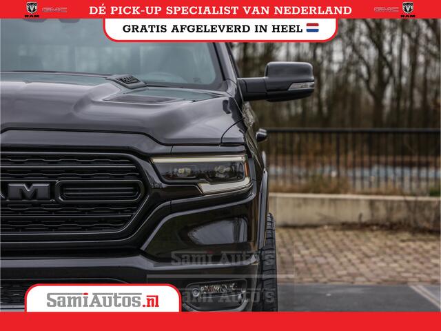 Dodge 1500 Ram LPG | RAMBOX | MWK | VIRTUAL | 5.7 V8 HEMI 402PK | LIMITED NIGHT | HUD ADG | SER LUCHTVERING | MEEST VOLLE UITVOERING | CREW CAB | DUBBELE CABINE | DC | 5 PERSOONS | GRIJSKENTEKEN BEDRIJFS AUTO |