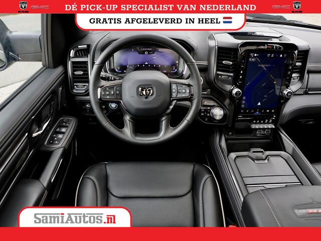 Dodge 1500 Ram LPG | RAMBOX | MWK | VIRTUAL | 5.7 V8 HEMI 402PK | LIMITED NIGHT | HUD ADG | SER LUCHTVERING | MEEST VOLLE UITVOERING | CREW CAB | DUBBELE CABINE | DC | 5 PERSOONS | GRIJSKENTEKEN BEDRIJFS AUTO |
