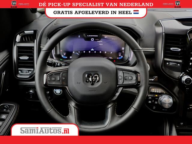 Dodge 1500 Ram LPG | RAMBOX | MWK | VIRTUAL | 5.7 V8 HEMI 402PK | LIMITED NIGHT | HUD ADG | SER LUCHTVERING | MEEST VOLLE UITVOERING | CREW CAB | DUBBELE CABINE | DC | 5 PERSOONS | GRIJSKENTEKEN BEDRIJFS AUTO |