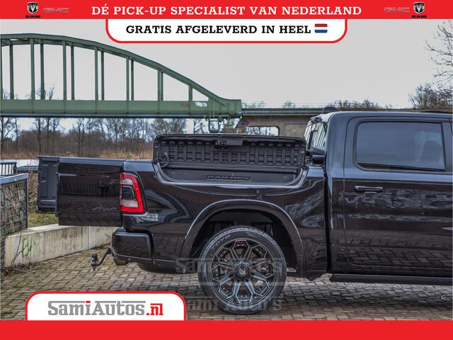 Dodge 1500 Ram LPG | RAMBOX | MWK | VIRTUAL | 5.7 V8 HEMI 402PK | LIMITED NIGHT | HUD ADG | SER LUCHTVERING | MEEST VOLLE UITVOERING | CREW CAB | DUBBELE CABINE | DC | 5 PERSOONS | GRIJSKENTEKEN BEDRIJFS AUTO |