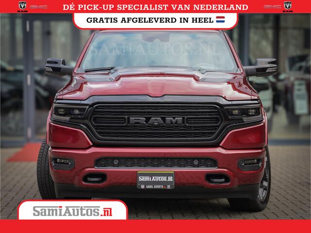 Dodge 1500 Ram 5.7 V8 LIMITED | LUCHTVERING | DIGI CLUSTER | HUD | DIGI BINNENSPIEGEL | MULTI TAILGATE | NIGHT SPORT | LPG | NIGHT SPORT | KOELING/ VERWARMING | DELMONICO RED | Zeer mooie RAM limited met alle opties die er te verkrijgen zijn op de limited | Dubbele 