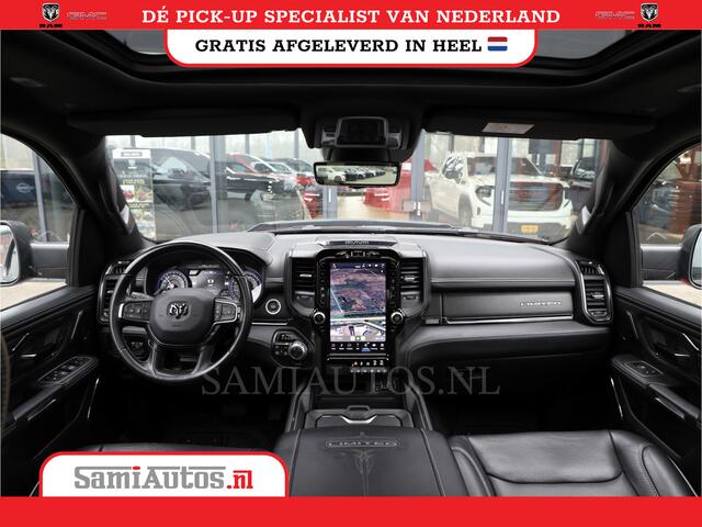 Dodge 1500 Ram 5.7 V8 LIMITED | LUCHTVERING | DIGI CLUSTER | HUD | DIGI BINNENSPIEGEL | MULTI TAILGATE | NIGHT SPORT | LPG | NIGHT SPORT | KOELING/ VERWARMING | DELMONICO RED | Zeer mooie RAM limited met alle opties die er te verkrijgen zijn op de limited | Dubbele 