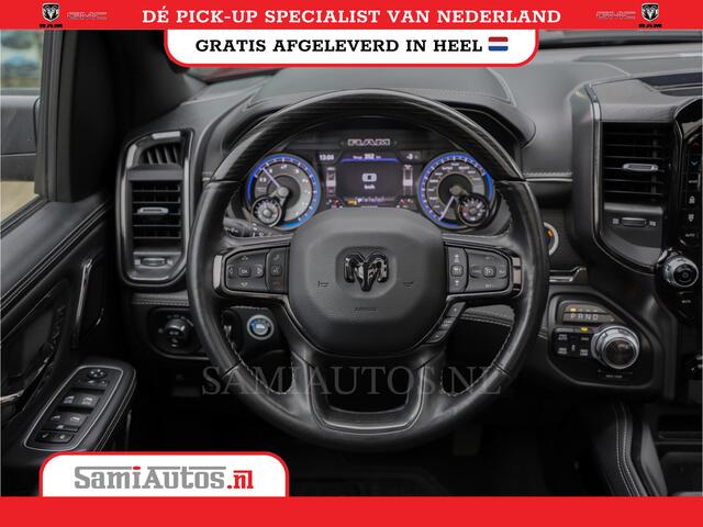 Dodge 1500 Ram 5.7 V8 LIMITED | LUCHTVERING | DIGI CLUSTER | HUD | DIGI BINNENSPIEGEL | MULTI TAILGATE | NIGHT SPORT | LPG | NIGHT SPORT | KOELING/ VERWARMING | DELMONICO RED | Zeer mooie RAM limited met alle opties die er te verkrijgen zijn op de limited | Dubbele 