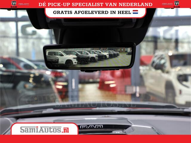 Dodge 1500 Ram 5.7 V8 LIMITED | LUCHTVERING | DIGI CLUSTER | HUD | DIGI BINNENSPIEGEL | MULTI TAILGATE | NIGHT SPORT | LPG | NIGHT SPORT | KOELING/ VERWARMING | DELMONICO RED | Zeer mooie RAM limited met alle opties die er te verkrijgen zijn op de limited | Dubbele 