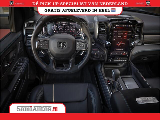 Dodge 1500 Ram TRX LUNAR EDITION | ZEER ZELDZAAM | 6.2 SUPERCHARGED 702 PK HELLCAT | FULL OPTION | CERAMIC GREY | PANORAMA | CARBON PACK | BLACK BEADLOCK WHEELS | BPM VRIJ | LAUNCH CONTROL | 4X4 | 360CAMERA Rijklaar prijs met garantie en genoemde opties en extra's.