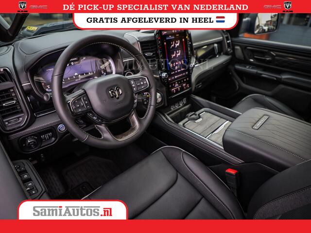 Dodge 1500 Ram LIMITED NIGHT HIGH OUTPUT | H.O 540PK 706 Nm 2025 | XB9 | MASSAGE | BOM VOL | CREW CAB | DUBBELE CABINE | GRIJSKENTEKEN | 5 PERSOONS | DE MEEST LUXUEUZE PICK UP | VOORRAAD NR 2384 - 5408