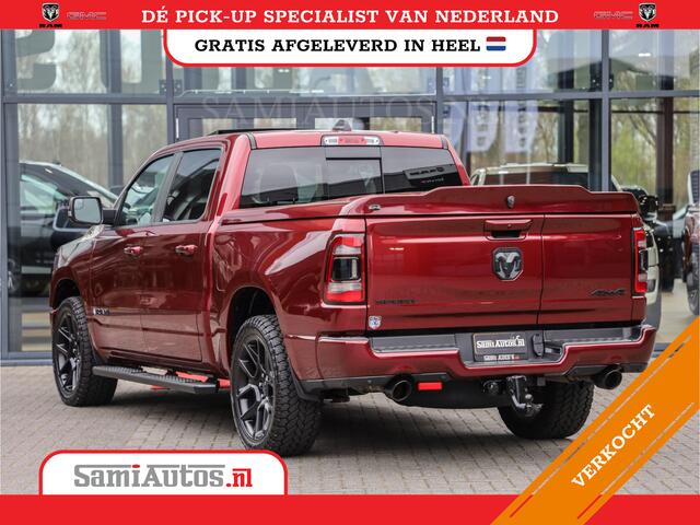 Dodge 1500 Ram SPORT | MARGE BTW VRIJ | MWK KLEP | ADAPTIVE CRUISE | 5.7 V8 HEMI 4X4 | PANORAMA DAK | 360 CAMERA RONDOM ZICHT | DUBBELE CABINE | 5 PERSOONS | LET OP! UNIEK BTW VRIJ MARGE !