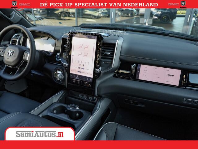 Dodge 1500 RAM Night Premium | Full Option | De Meest Luxe Pick-Up in zijn Klasse | Comfortabele Dubbele Cabine met Royale 5 Zitplaatsen | BPM vrij | Nu Leverbaar uit Voorraad | Voorraad Nr 2230 - 8765