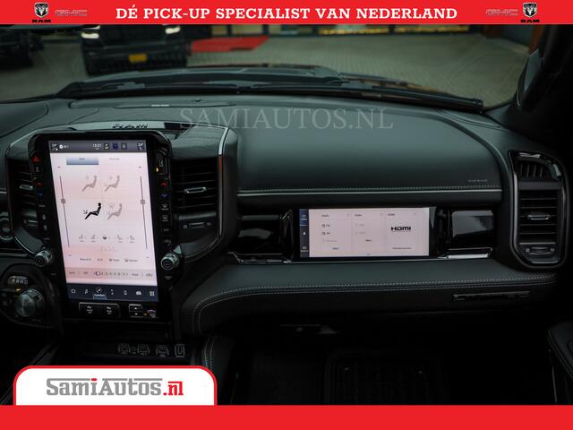 Dodge 1500 Ram Limited Night High Output 540HP 706Nm | Massage + Full Option | De Meest Luxe en Volle Pick-Up in zijn Klasse | Comfortabele Dubbele Cabine met Royale 5 Zitplaatsen | BPM vrij | Nu Leverbaar uit Voorraad | Voorraad Nr 2302 - 7425