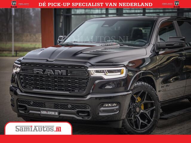 Dodge 1500 Ram Limited Night High Output 540HP 706Nm | Massage + Full Option | De Meest Luxe en Volle Pick-Up in zijn Klasse | Comfortabele Dubbele Cabine met Royale 5 Zitplaatsen | BPM vrij | Nu Leverbaar uit Voorraad | Voorraad Nr 2348 - 5158
