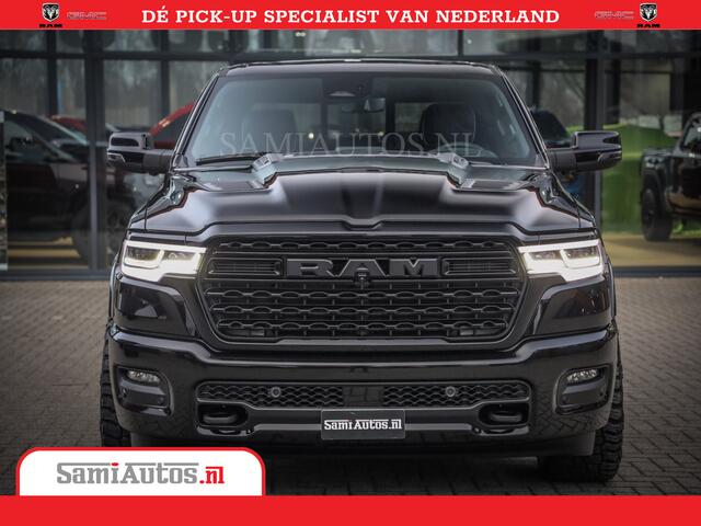 Dodge 1500 Ram Limited Night High Output 540HP 706Nm | Massage + Full Option | De Meest Luxe en Volle Pick-Up in zijn Klasse | Comfortabele Dubbele Cabine met Royale 5 Zitplaatsen | BPM vrij | Nu Leverbaar uit Voorraad | Voorraad Nr 2350 - 5181