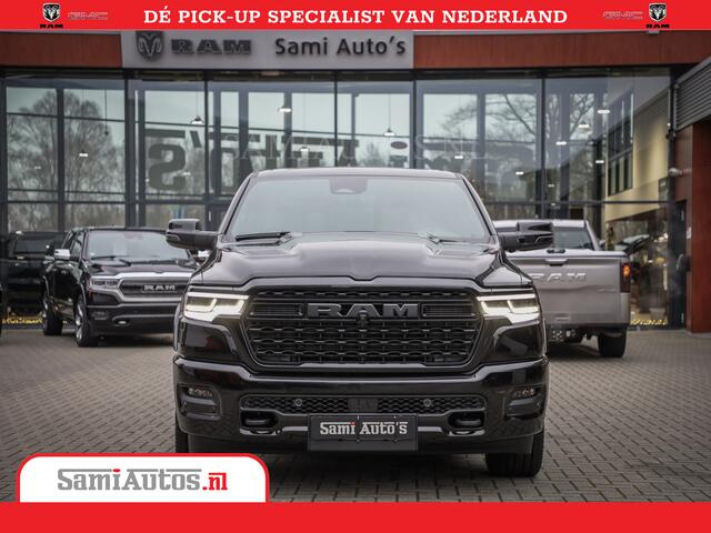 Dodge 1500 Ram Limited Night High Output 540HP 706Nm | Massage + Full Option | De Meest Luxe en Volle Pick-Up in zijn Klasse | Comfortabele Dubbele Cabine met Royale 5 Zitplaatsen | BPM vrij | Nu Leverbaar uit Voorraad | Voorraad Nr 2338 - 5404