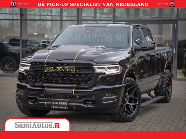 Dodge 1500 Ram Limited Night High Output 540HP 706Nm | Massage + Full Option | De Meest Luxe en Volle Pick-Up in zijn Klasse | Comfortabele Dubbele Cabine met Royale 5 Zitplaatsen | BPM vrij | Nu Leverbaar uit Voorraad | Voorraad Nr 2332 - 5179