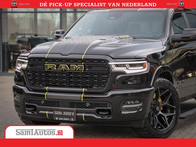 Dodge 1500 Ram Limited Night High Output 540HP 706Nm | Massage + Full Option | De Meest Luxe en Volle Pick-Up in zijn Klasse | Comfortabele Dubbele Cabine met Royale 5 Zitplaatsen | BPM vrij | Nu Leverbaar uit Voorraad | Voorraad Nr 2332 - 5179