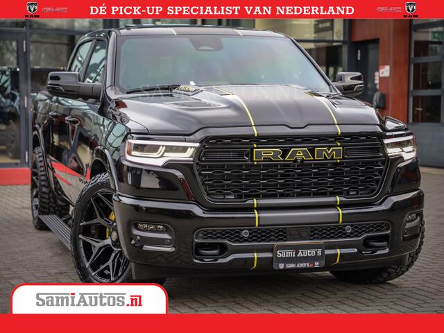 Dodge 1500 Ram Limited Night High Output 540HP 706Nm | Massage + Full Option | De Meest Luxe en Volle Pick-Up in zijn Klasse | Comfortabele Dubbele Cabine met Royale 5 Zitplaatsen | BPM vrij | Nu Leverbaar uit Voorraad | Voorraad Nr 2332 - 5179