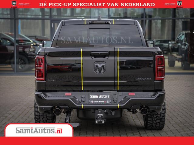 Dodge 1500 Ram Limited Night High Output 540HP 706Nm | Massage + Full Option | De Meest Luxe en Volle Pick-Up in zijn Klasse | Comfortabele Dubbele Cabine met Royale 5 Zitplaatsen | BPM vrij | Nu Leverbaar uit Voorraad | Voorraad Nr 2332 - 5179