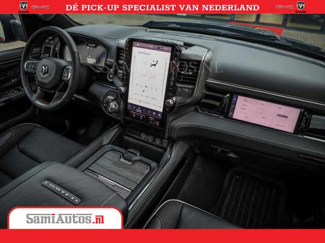 Dodge 1500 Ram Limited Night High Output 540HP 706Nm | Massage + Full Option | De Meest Luxe en Volle Pick-Up in zijn Klasse | Comfortabele Dubbele Cabine met Royale 5 Zitplaatsen | BPM vrij | Nu Leverbaar uit Voorraad | Voorraad Nr 2332 - 5179