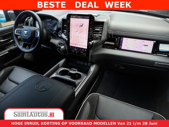 Dodge 1500 RAM Night Premium | Full Option | De Meest Luxe Pick-Up in zijn Klasse | Comfortabele Dubbele Cabine met Royale 5 Zitplaatsen | BPM vrij | Nu Leverbaar uit Voorraad | Voorraad Nr 2282 - 3332