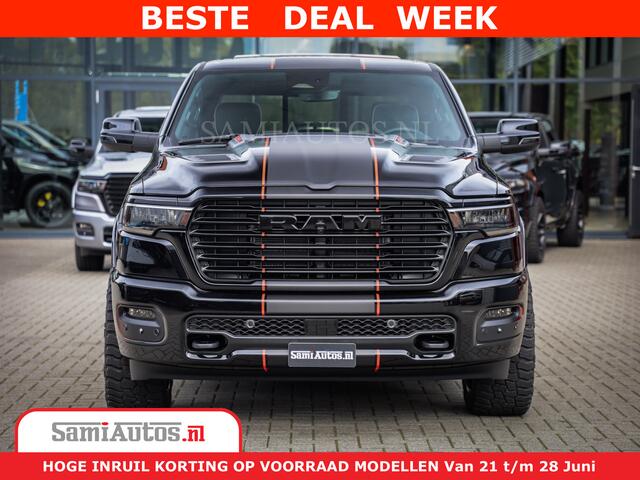 Dodge 1500 RAM Night Premium | Full Option | De Meest Luxe Pick-Up in zijn Klasse | Comfortabele Dubbele Cabine met Royale 5 Zitplaatsen | BPM vrij | Nu Leverbaar uit Voorraad | Voorraad Nr 2283 - 3326