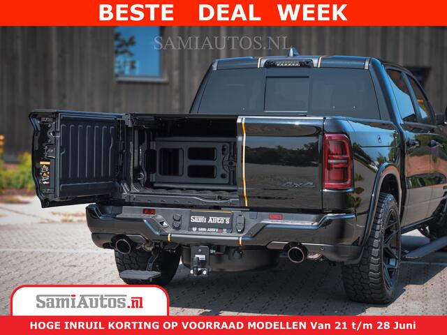 Dodge 1500 Ram Limited Night High Output 540HP 706Nm | Massage + Full Option | De Meest Luxe en Volle Pick-Up in zijn Klasse | Comfortabele Dubbele Cabine met Royale 5 Zitplaatsen | BPM vrij | Nu Leverbaar uit Voorraad | Voorraad Nr 2324 - 5142