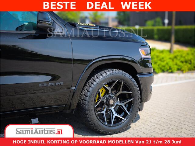Dodge 1500 Ram Limited Night H.O 540HP 706Nm | Massage + Full Option | De Meest Luxe en Volle Pick-Up in zijn Klasse | Comfortabele Dubbele Cabine met Royale 5 Zitplaatsen | BPM vrij | Nu Leverbaar uit Voorraad | Voorraad Nr 2338 - 5404