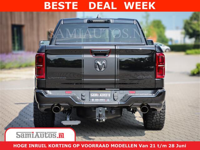Dodge 1500 Ram Limited Night High Output 540HP 706Nm | Massage + Full Option | De Meest Luxe en Volle Pick-Up in zijn Klasse | Comfortabele Dubbele Cabine met Royale 5 Zitplaatsen | BPM vrij | Nu Leverbaar uit Voorraad | Voorraad Nr 2334 - 5409