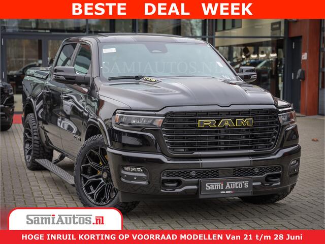 Dodge 1500 RAM Night Premium | Full Option | De Meest Luxe Pick-Up in zijn Klasse | Comfortabele Dubbele Cabine met Royale 5 Zitplaatsen | BPM vrij | Nu Leverbaar uit Voorraad | Voorraad Nr 2288 - 4952