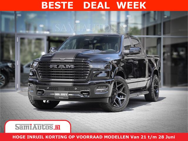 Dodge 1500 RAM Laramie Night | Face Lift | 420Pk 636 Nn | Extra Groot Scherm + Passagiers Scherm | Comfortabele Dubbele Cabine met Royale 5 Zitplaatsen | BPM vrij | Nu Leverbaar uit Voorraad | Voorraad Nr 2220 - 5039