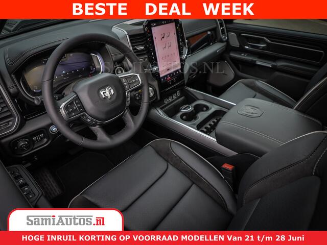 Dodge 1500 RAM Laramie Night | Face Lift | 420Pk 636 Nn | Extra Groot Scherm + Passagiers Scherm | Comfortabele Dubbele Cabine met Royale 5 Zitplaatsen | BPM vrij | Nu Leverbaar uit Voorraad | Voorraad Nr 2220 - 5039