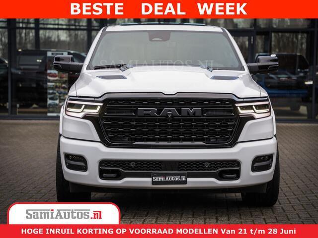 Dodge 1500 Ram Limited Night High Output 540HP 706Nm | Massage + Full Option | De Meest Luxe en Volle Pick-Up in zijn Klasse | Comfortabele Dubbele Cabine met Royale 5 Zitplaatsen | BPM vrij | Nu Leverbaar uit Voorraad | Voorraad Nr 2352 - 7649