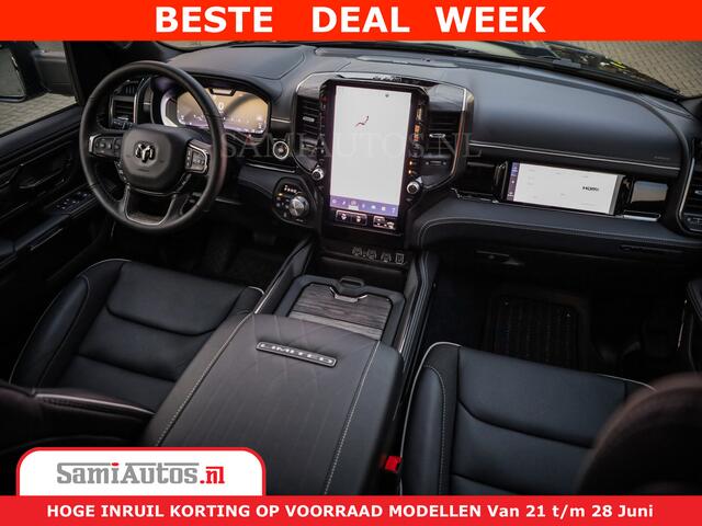 Dodge 1500 Ram Limited Night High Output 540HP 706Nm | Massage + Full Option | De Meest Luxe en Volle Pick-Up in zijn Klasse | Comfortabele Dubbele Cabine met Royale 5 Zitplaatsen | BPM vrij | Nu Leverbaar uit Voorraad | Voorraad Nr 2352 - 7649